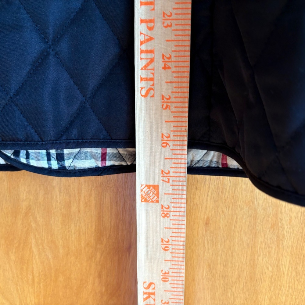 Selene Sport Quilted Snap Front Jacket Black Plaid Lining Women's Size L‎ Chore - Picture 7 of 7